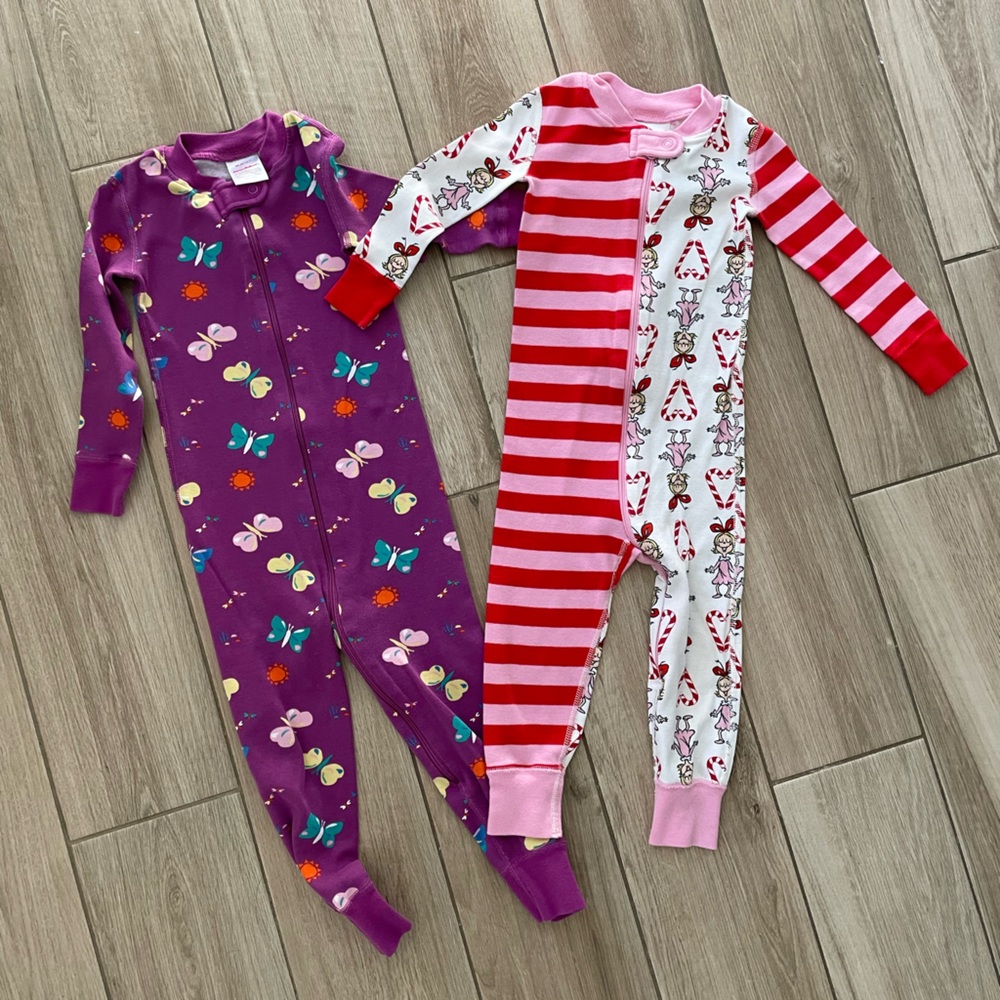 Set of Lightly Used Girl Hanna Andersson Pajamas